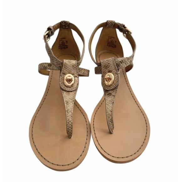 Coach Ingrid Snake print Wedge Sandals -NIB! - Picture 1 of 10